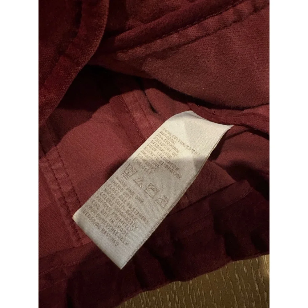 Tommy Hilfiger Velvet Blazer Womens Medium Burgundy Stretch Fitted Jacket EUC